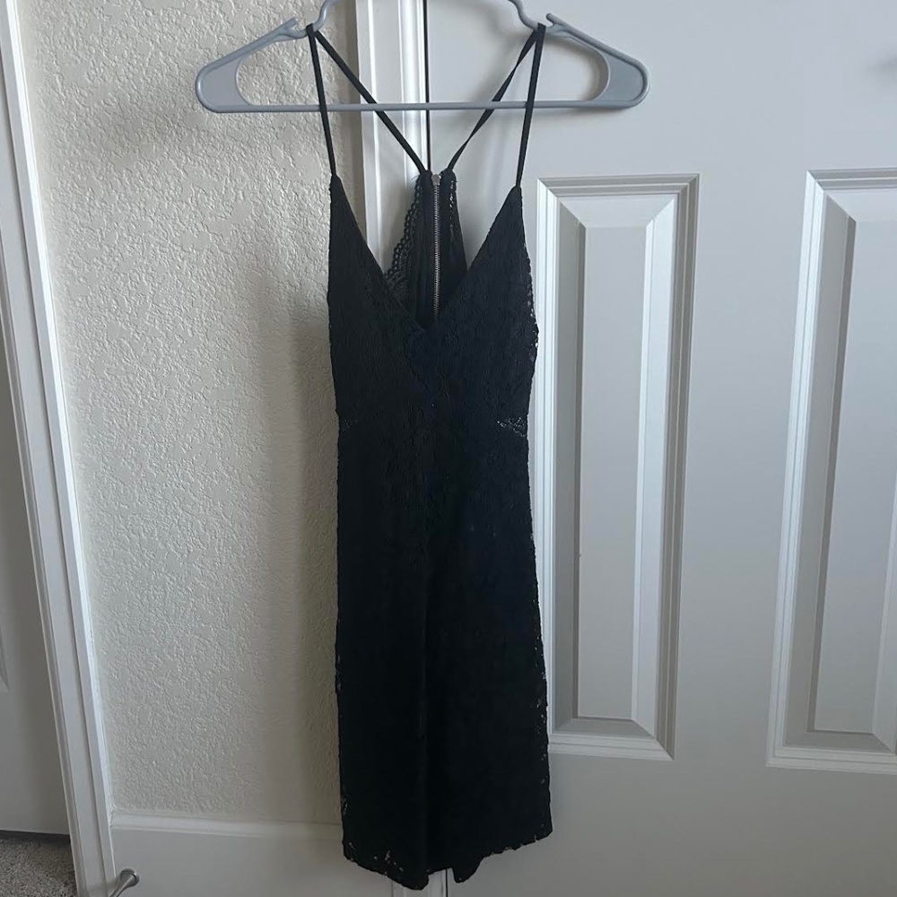 Lulu's Black Lace Dress
